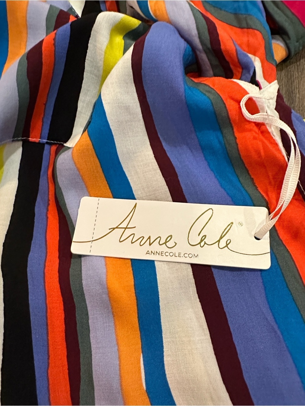 Anne Cole Stripe Coverup & Bikini top - Picture 11 of 12